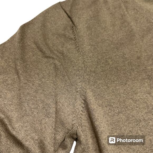 Brooks Brothers Men's Merino Wool Pullover V Neck Sweater Brown XL Lightweight - Picture 6 of 6
